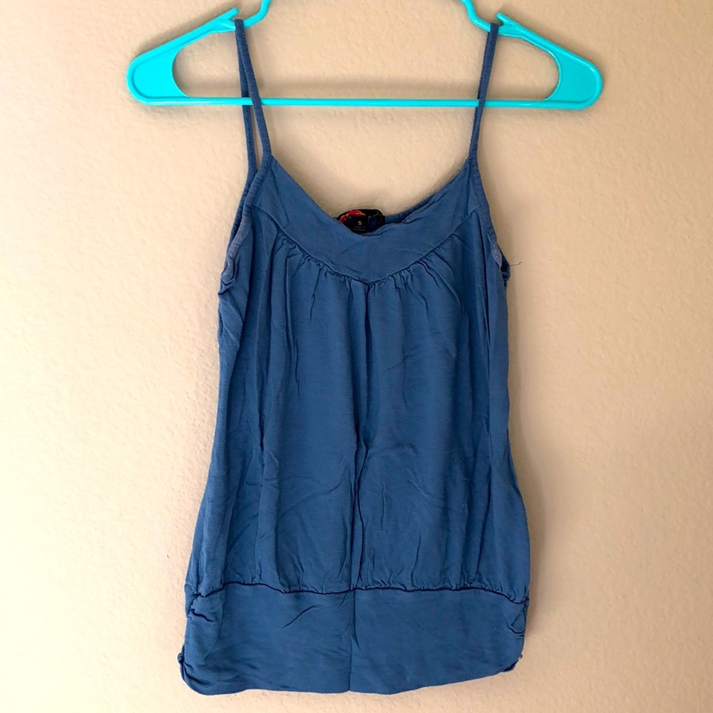 Small F21 Banded Blue Tank
